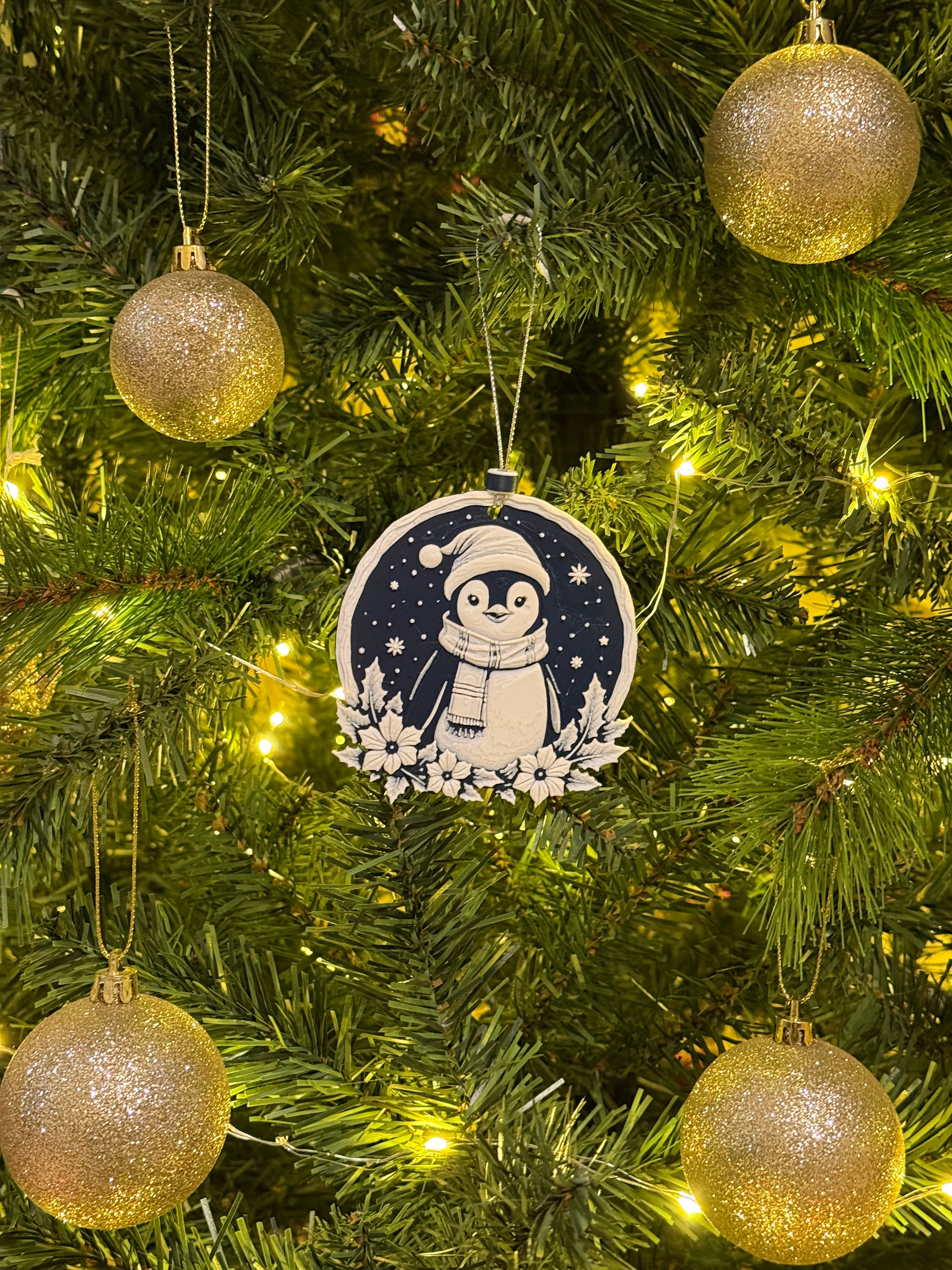 Cheery Penguin Ornament