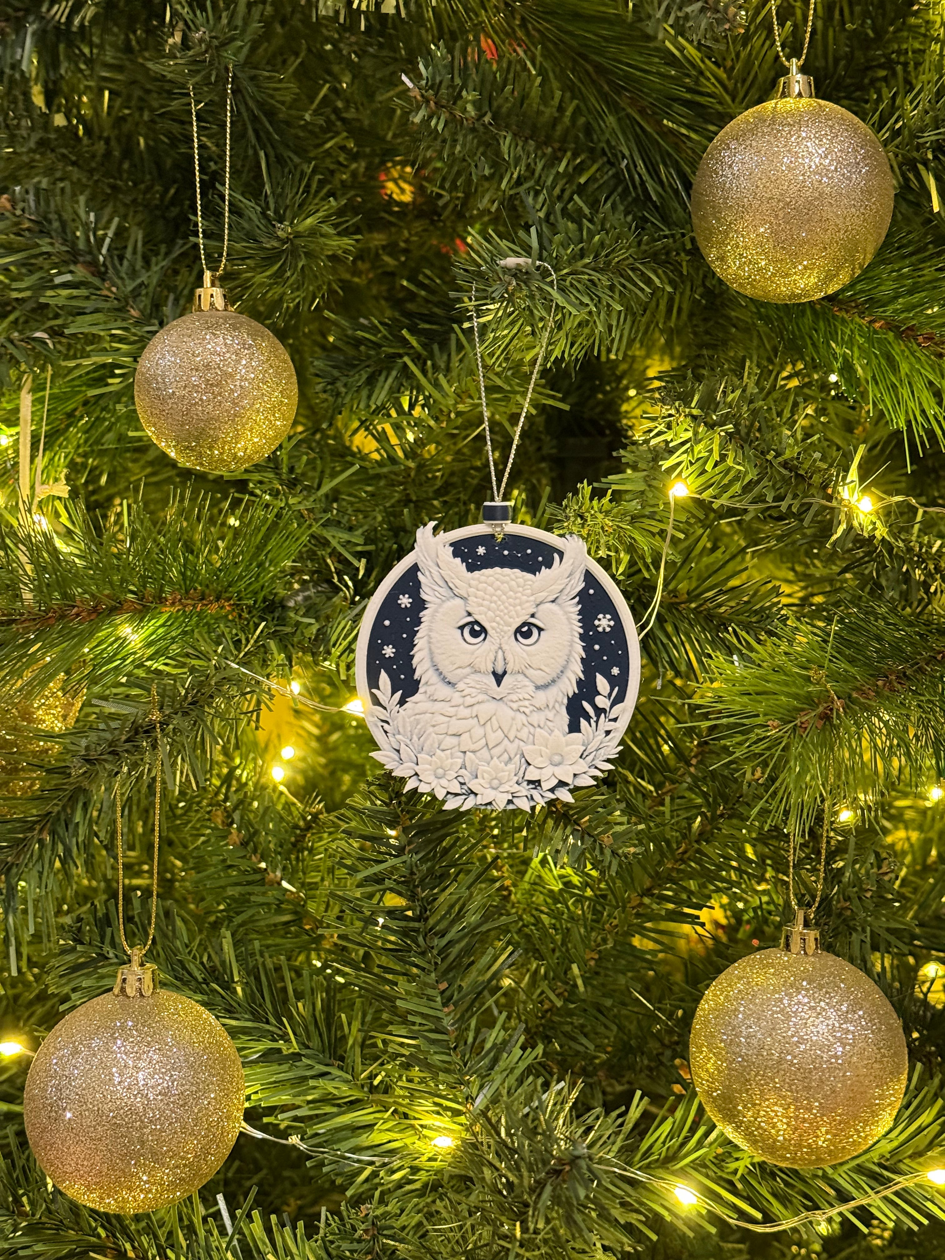 Owl Christmas Tree Ornament