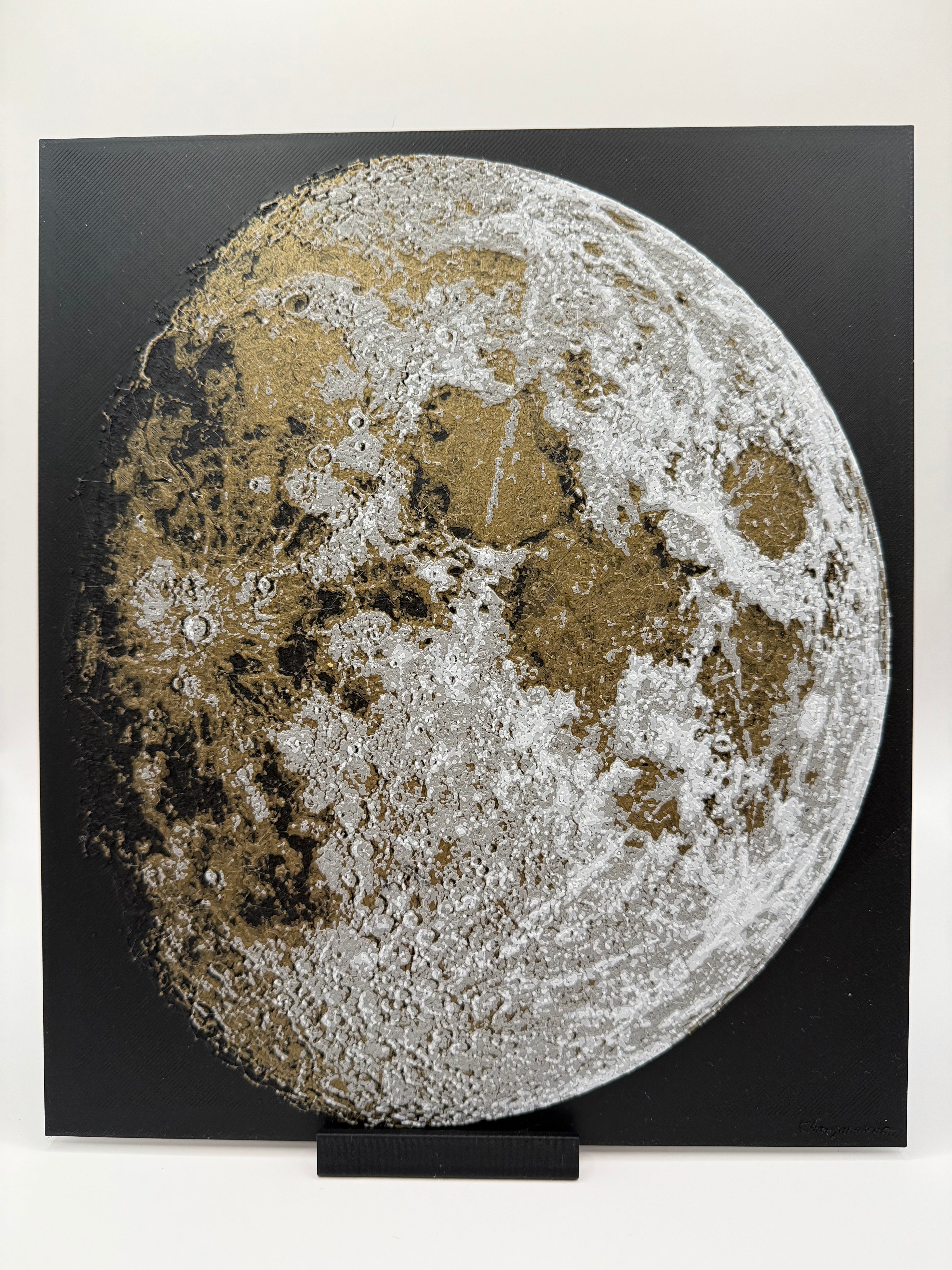 Lunar Surface Hueforge Plate