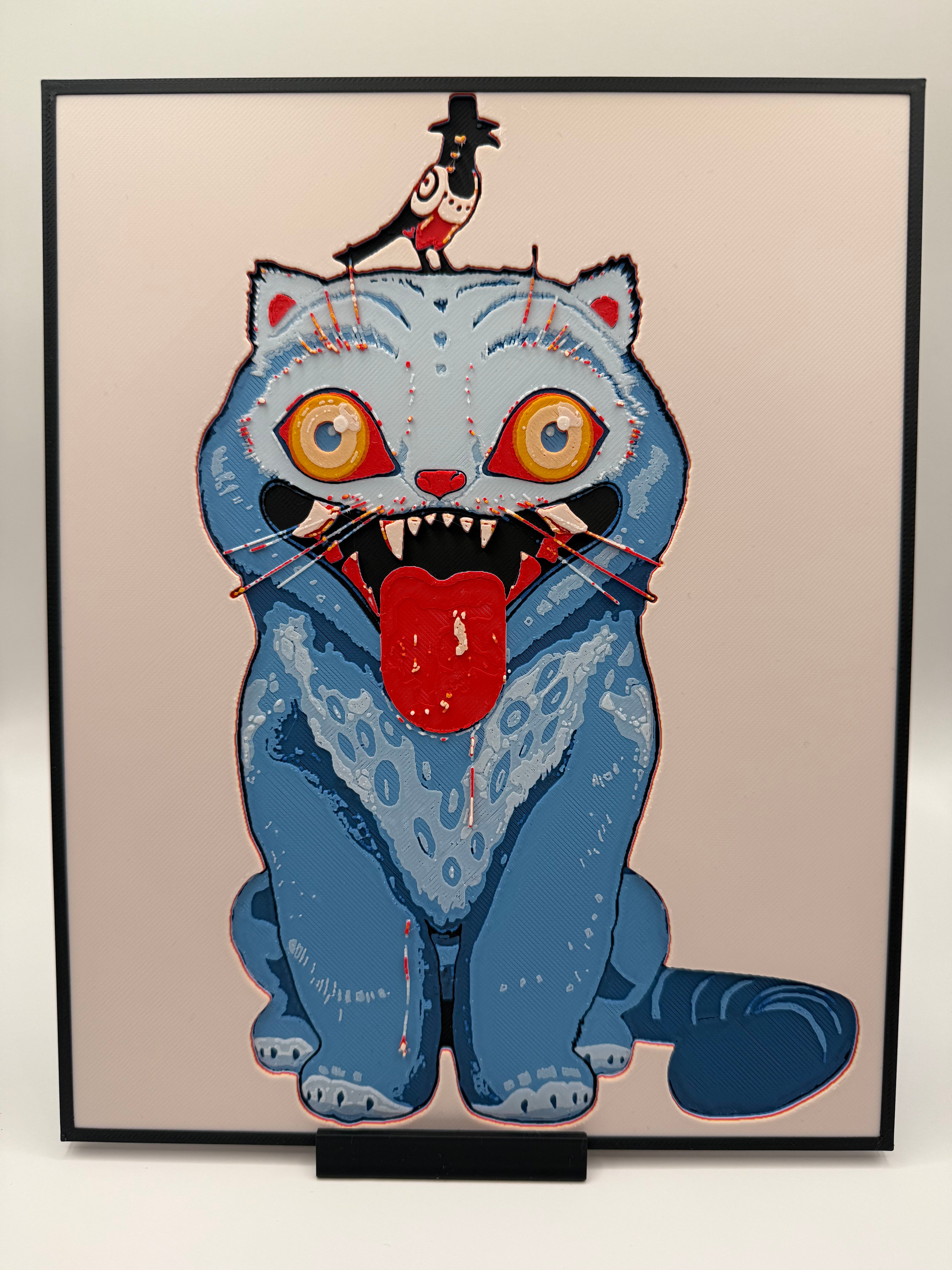 Derpy Tiger Hueforge Plate